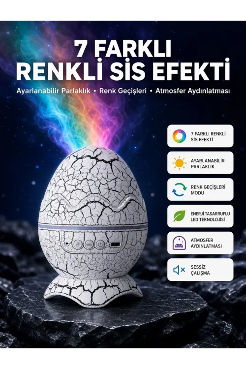 Bluetooth Hoparlör Özellikli 7 Renkli Gece Aydınlatması