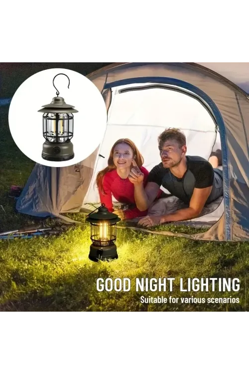 Bluetooth Hoparlör Özellikli Dimerli Led Kamp Lambası Hs66