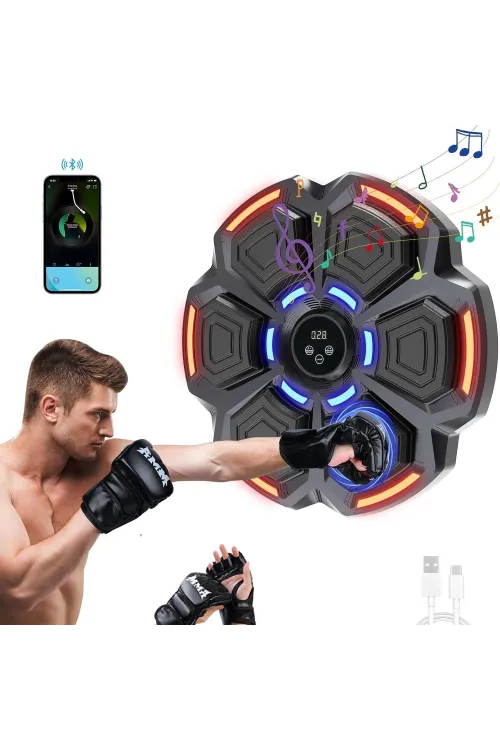 Bluetooth Hoparlör Özellikli Duvar Boks Makinesı  9 Mod Seviye Ayarlı  Müzikli Boks Makinesı