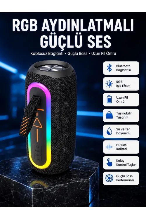 Bluetooth Hoparlör Usb Şarjlı Uzun Pil Ömrü Android Ve İos Uyumlu Renkli