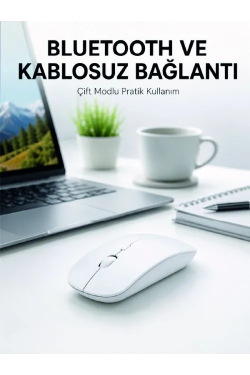 Bluetooth Kablosuz Wireless Mouse Şarjlı Sessiz Ergonomik 5000 Dpı Fare