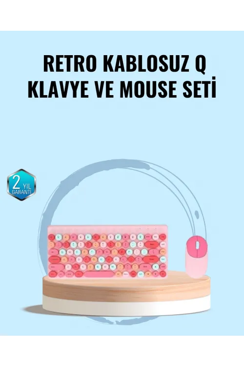 Bluetooth Klavye Ve Mouse Kombinasyonu – Usb Alıcılı, Kompakt, Uzun Ömürlü