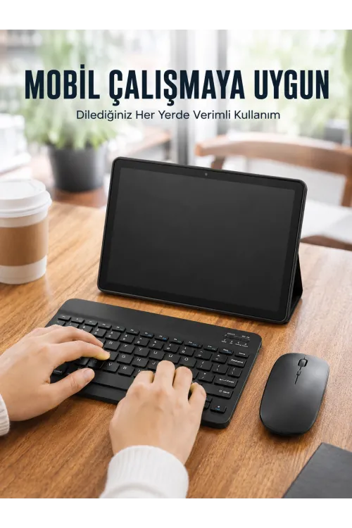 Bluetooth Klavyeli Android Tablet Seti Sım Kart Destekli Kablosuz Mouse Ve Mobil Çalışma Deneyimi