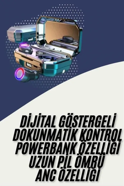 Bluetooth Kulaklık Android Ve İos Uyumlu Anc Özellikli Dijital Şarj Göstergeli