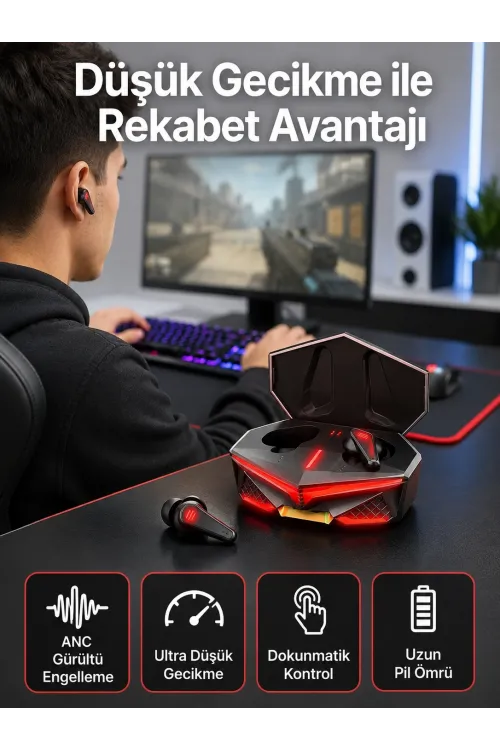 Bluetooth Kulaklık Hd Ses Kaliteli Işıklı Metal Kasa Ios Android Uyumlu Mikrofonlu