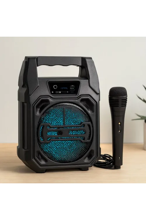Bluetooth Mikrofonlu Kablosuz Hoparlör 6.5 USB Şarjlı