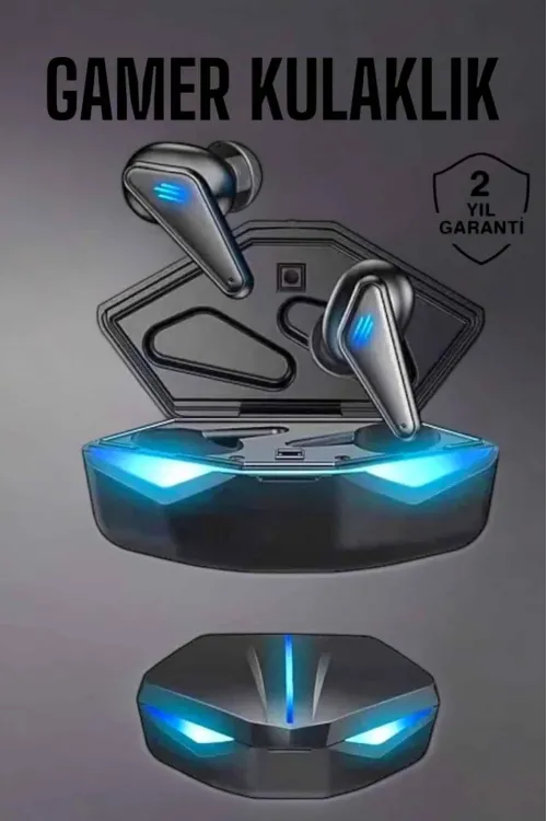 Bluetooth Oyuncu Kulaklığı Led Işıklı Kablosuz Anc Özelliği