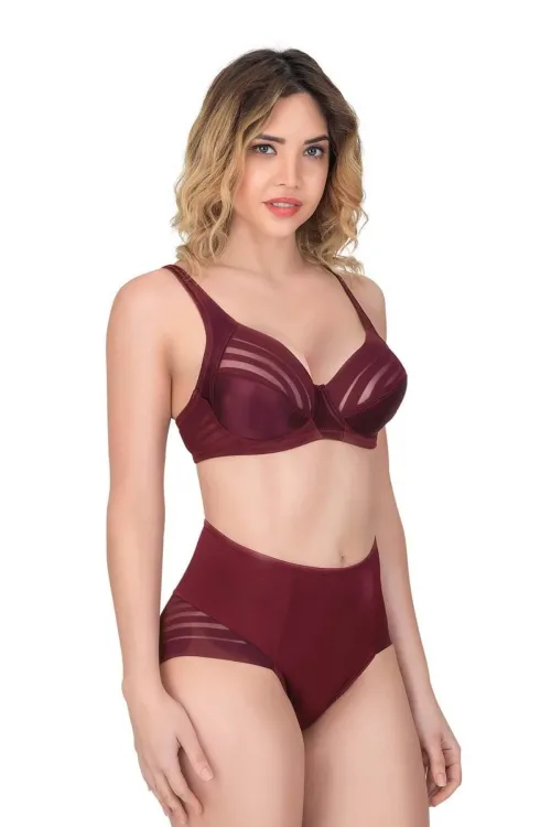 ieg™ BORDO MI  177 C Toparlayıcı Sütyen Takım