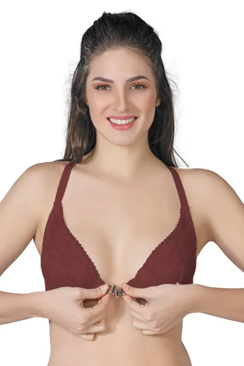 ieg™ BORDO MI  187 B Önden Açılır Balenli Sporcu Sütyen
