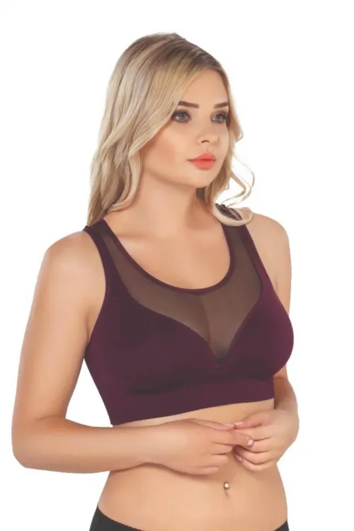 ieg™ BORDO MI  4028 Seamless Tül Toparlayıcı Büstiyer