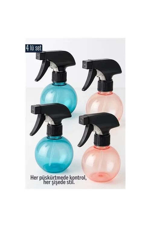 Boş Sprey Şişe 4 x 250 ml 4 ADET 250 ml Renkli Sprey Şişe – 4’lü Çok Amaçlı Set 718729