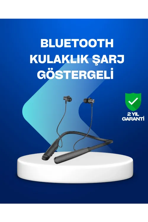 Boyun Askılı Kablosuz Bluetooth Kulaklık – Aktif Gürültü Önleme, Lcd Ekranlı