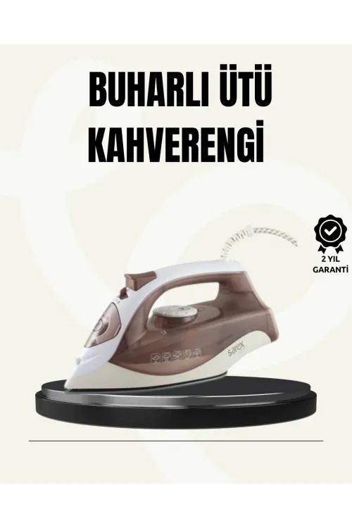 Buharlı Ütü 2200w Seramik Taban 300 Ml Kahverengi Dikey Ütüleme