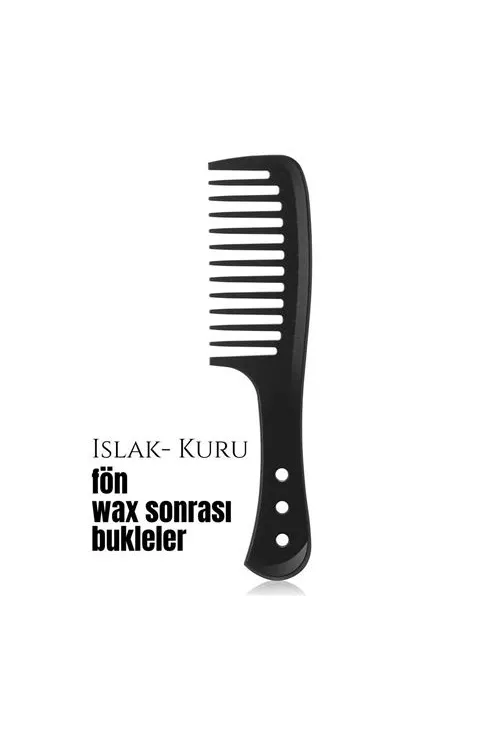 Bukleli Saç Fön Wax Sonrası Tarak Karbon Nano Absolute Professional 720622