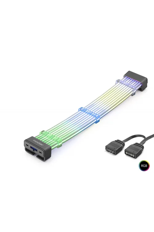 Bükülebilir Sleeved Ekran Kartı Argb Lightboard 2X8 Pin 44 Led Siyah ND2803B