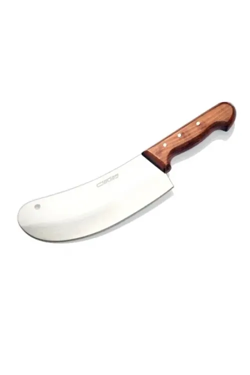 Bursa Paslanmaz Mutfak Soğan Satırı, Börek Bıçağı No:2, 18 Cm - Ahşap Sap