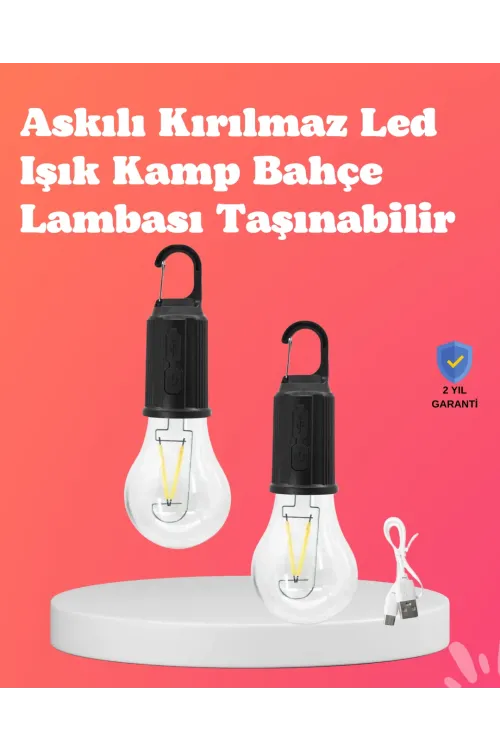 C Tipi Şarjlı Asılabilir Kamp Feneri