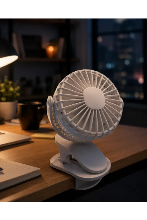 Çalışma Masası Ve Yatak Başlığı İçin Klipsli Mini Fan