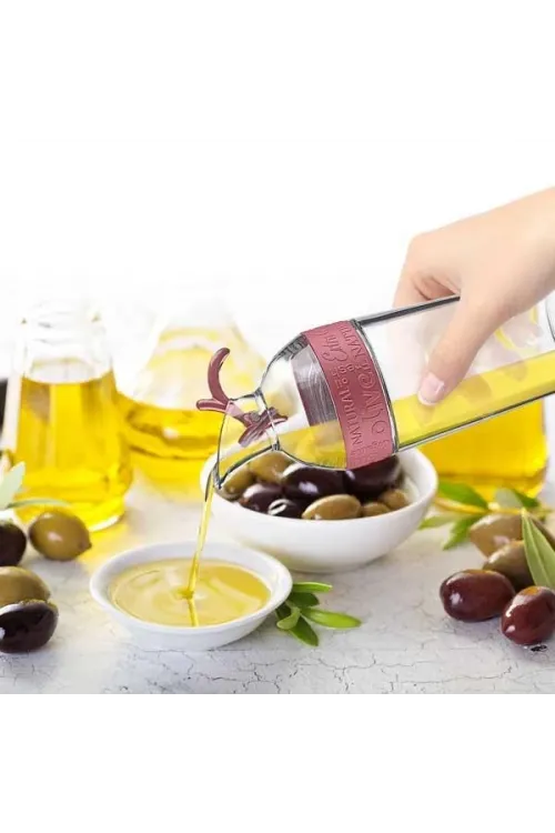 Cam Yağdanlık Fresh Ölçülü Yağ Şişesi Yağdanlık