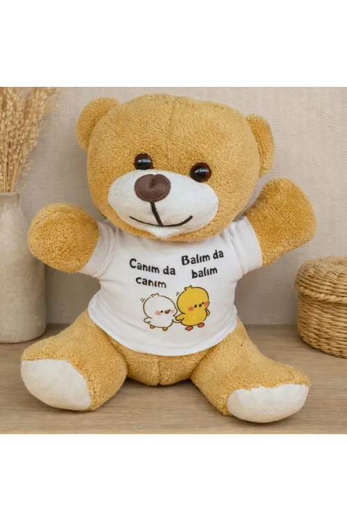 Canım Da Canım Balım Da Balım Tişörtlü Peluş Ayıcık