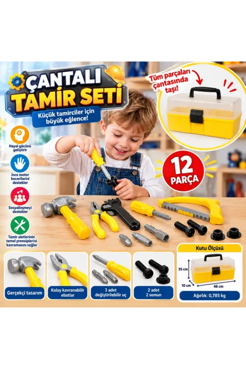Çantalı Tamir Seti 12 Parça