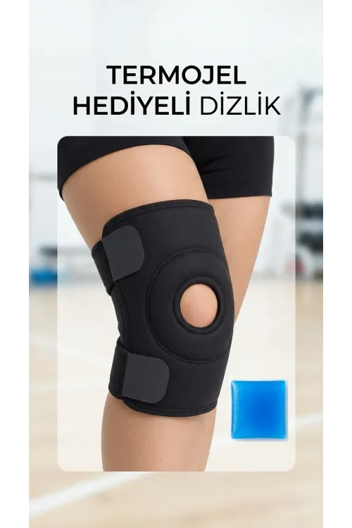 Çapraz Bağ Destekli Sporcu Diz Korsesi Termojel Hediyeli