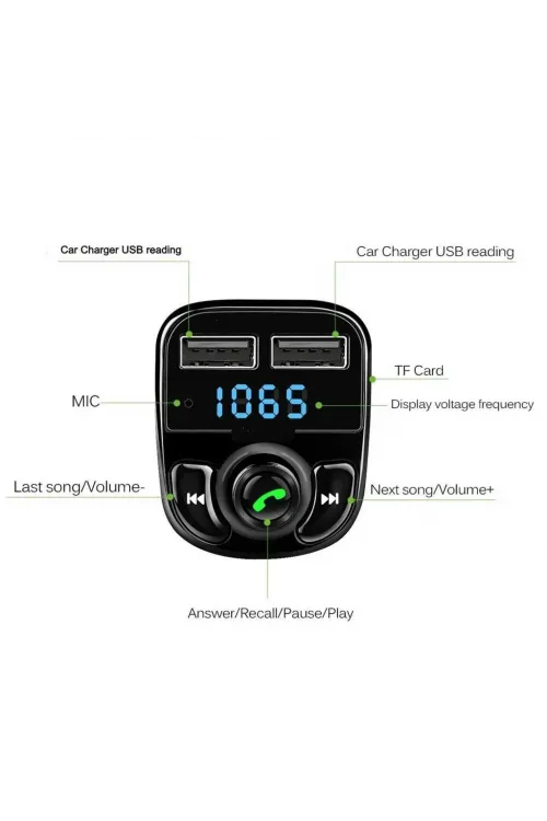 Carx8 Bluetooth Araç Kiti Fm Transmitter