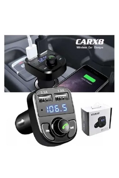 CARX8 Digital Ekran Bluetooth Araç Kiti MP3 FM Transmitter