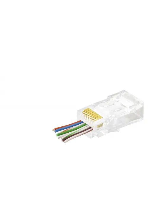 Cat6 Ez Rj45 Konnektör 100 Adet Paket - Şeffaf APXRJ45