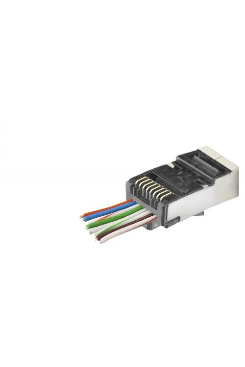 Cat6E Ez Rj45 Metal Konnektör 100 Adet Plastik Kutu - Siyah ND2418