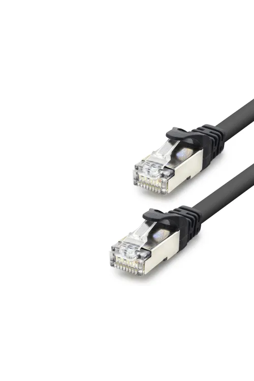 Cat7 Ethernet Patch Kablosu 10 Gbps 600 Mhz 1 M - Siyah HDX5090