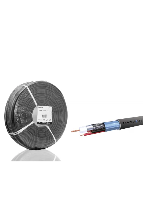 Cctv Kablo Mini Coax Eco Cca Pe 2X0.50 Mm Dış Mekan 250 M - Siyah HDX5582-250