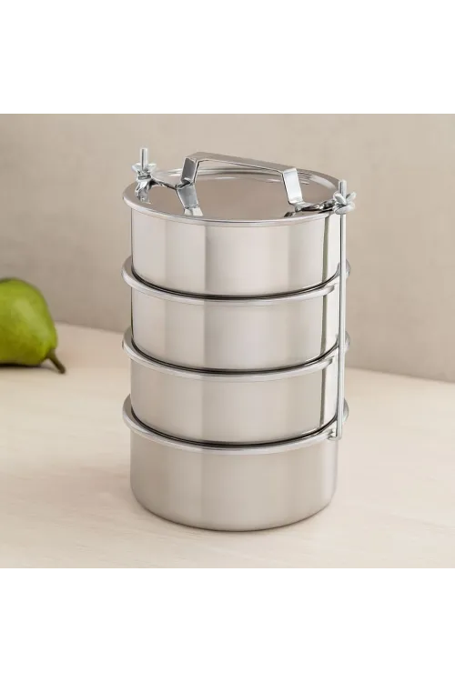 Çelik Sefer Tası 14 cm - 4lü Set (4.5 cm Derinlik)