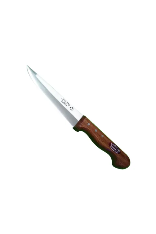 Çetintaş Bursa Kurban ve Kasap Bıçağı No:1, 14 cm, Ahşap Gül Sap