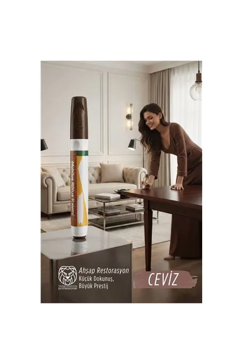 Ceviz Renk Mobilya Rötüş Kalemi – Ahşap Çizik Giderici & Restorasyon Kalemi (Ceviz/Walnut)