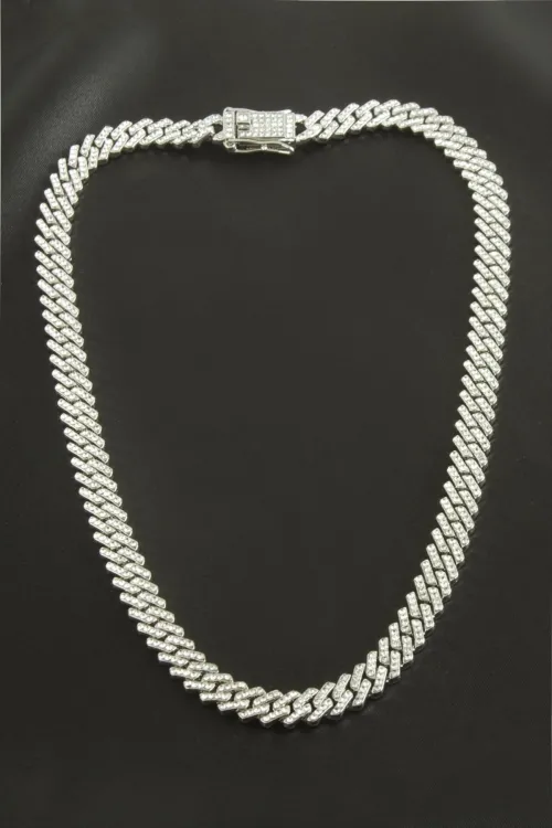 Chain Zirkon Taşlı Lüks Çelik Kolye