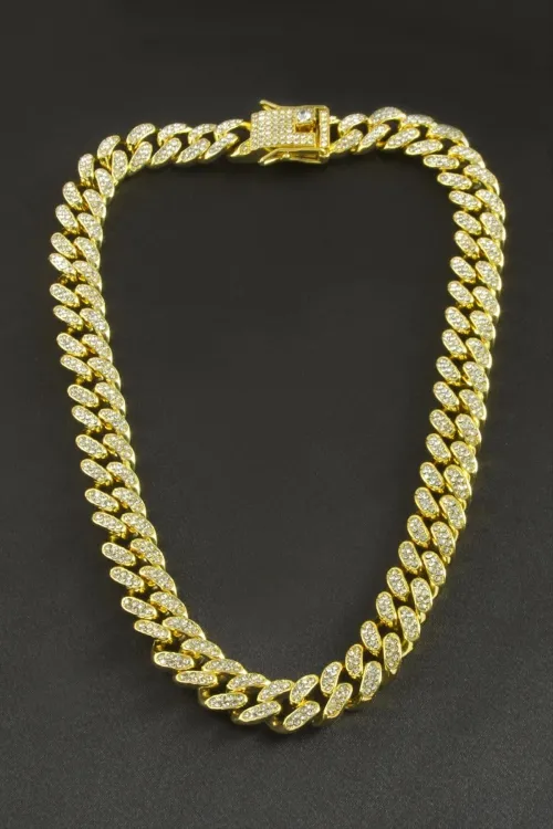 Chain Zirkon Taşlı Lüks Çelik Kolye