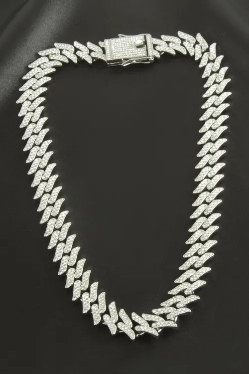 Chain Zirkon Taşlı Lüks Çelik Kolye