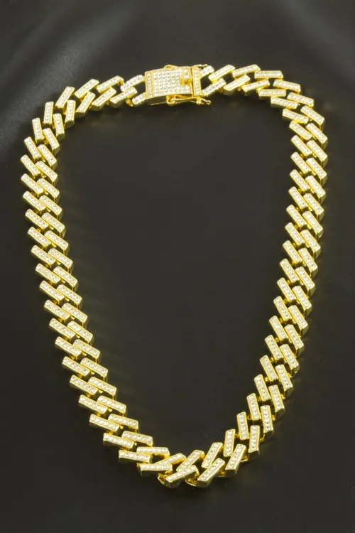 Chain Zirkon Taşlı Lüks Çelik Kolye