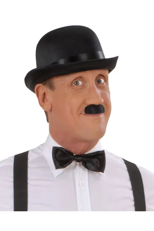 Charlie Chaplin Stil Yetişkin Şapkası – Siyah Melon Parti Şapkası