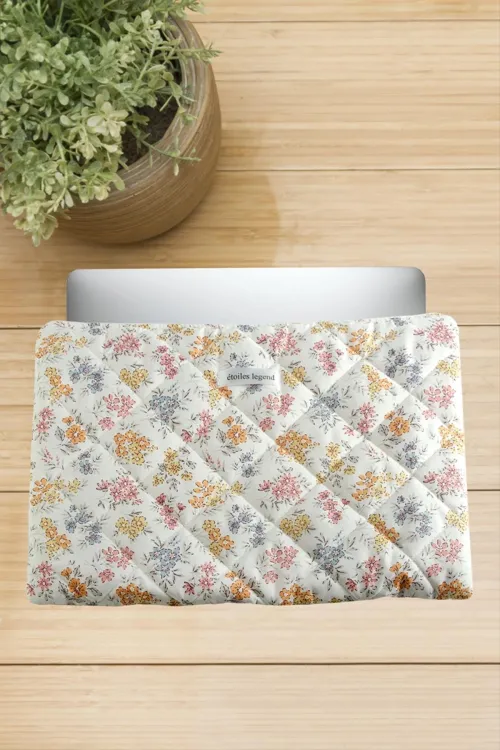 Çiçek Desenli Labtop Bilgisayar Çantası 13*14 inç
