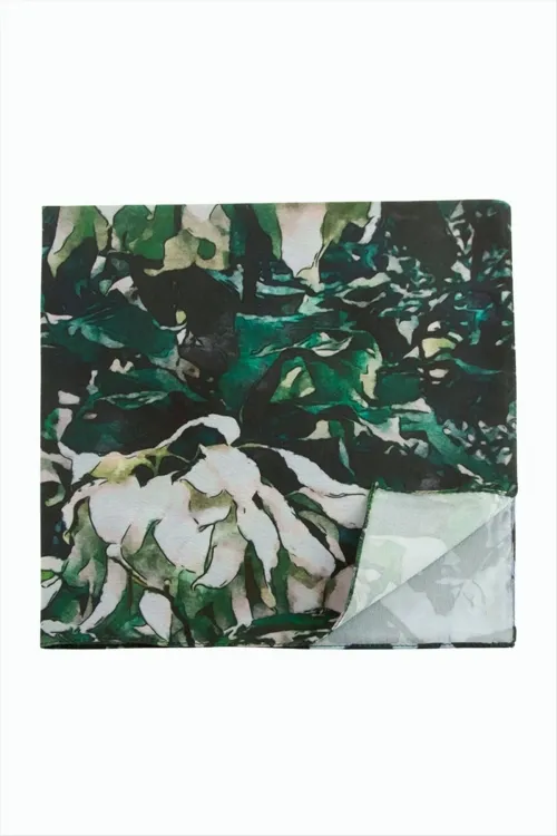 Çiçek Desenli Zr Şifon Fular 50*50 cm