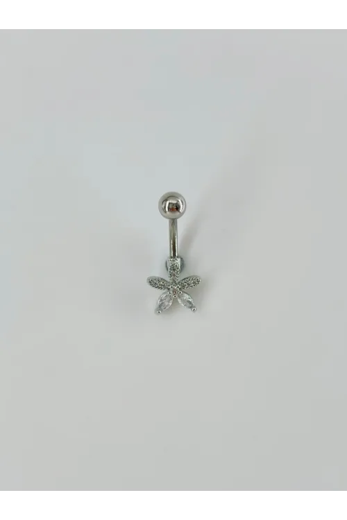 Çiçek Detaylı Göbek Piercing - Pg0028