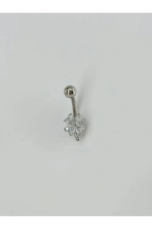 Çiçek Detaylı Göbek Piercing - Pg0081