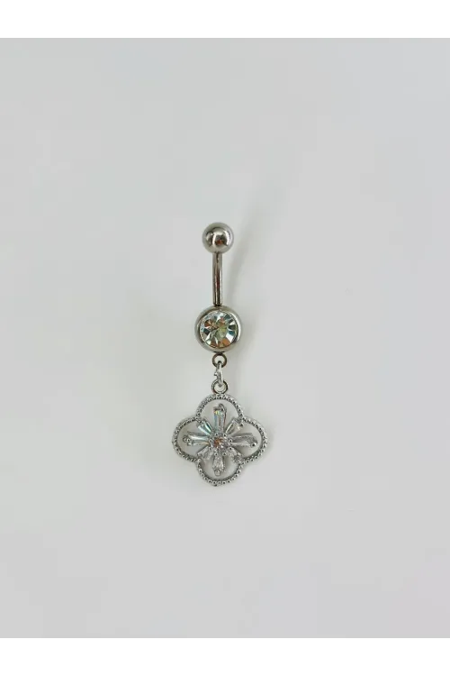 Çiçek Detaylı Göbek Piercing - Pg0099