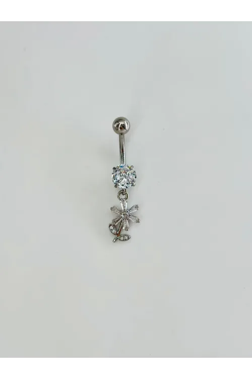 Çiçek Detaylı Göbek Piercing - Pg0110