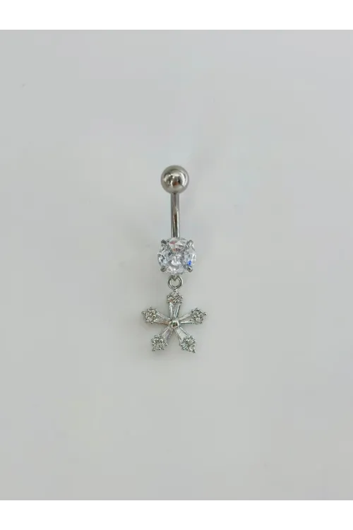 Çiçek Detaylı Göbek Piercing - Pg0134
