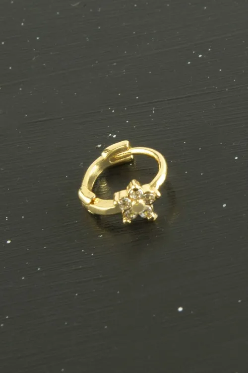 Çiçek Lüks Çelik Kulak Burun Piercing 1 Adet