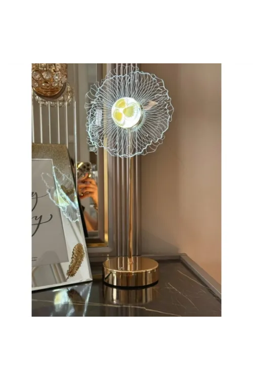 Çiçek Tasarımlı LED Masa Lambası