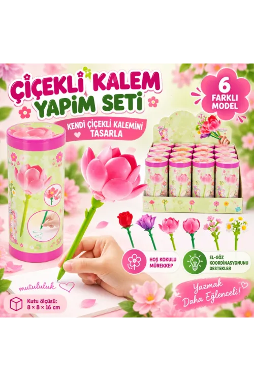 Çiçekli Kalem Yapım Seti